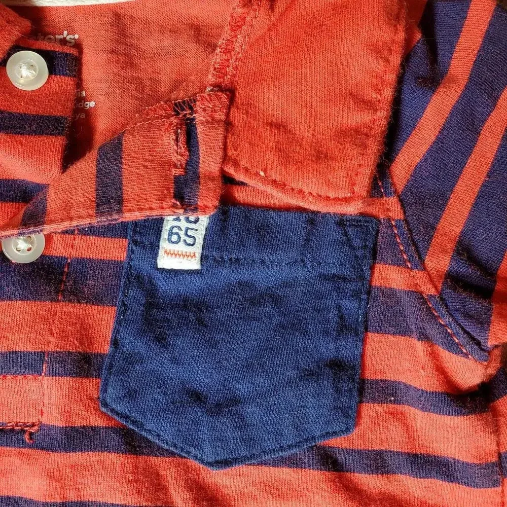 Carter's 3 Piece Baby Boy 6m Top Bundle 100% Cotton Red Blue NWOT